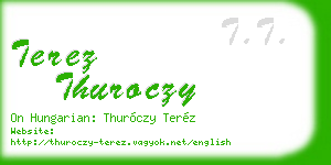 terez thuroczy business card